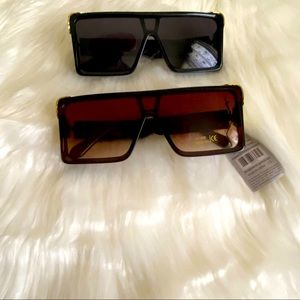 Oversized Fashion Sunglasses With Gold Detail